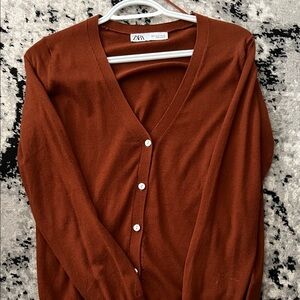 Zara Women's Rust Cardigan